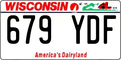 WI license plate 679YDF