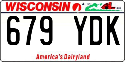 WI license plate 679YDK