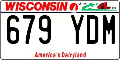 WI license plate 679YDM
