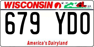 WI license plate 679YDO