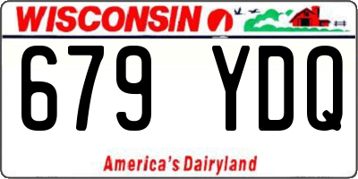 WI license plate 679YDQ