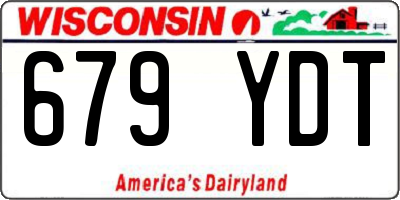 WI license plate 679YDT