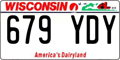 WI license plate 679YDY