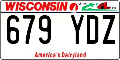 WI license plate 679YDZ