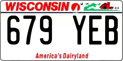 WI license plate 679YEB