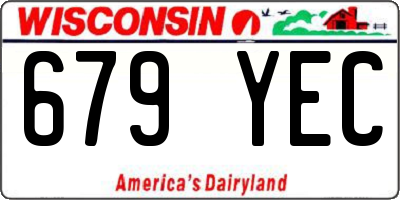 WI license plate 679YEC