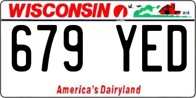 WI license plate 679YED