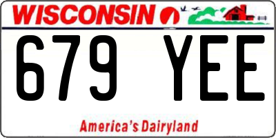 WI license plate 679YEE
