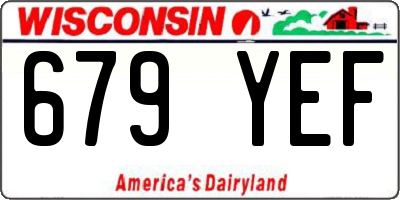 WI license plate 679YEF