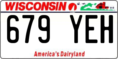 WI license plate 679YEH