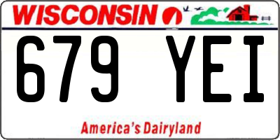 WI license plate 679YEI