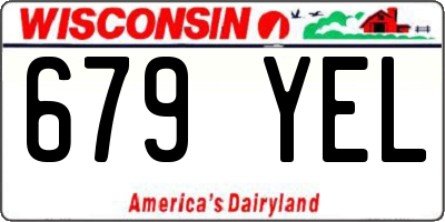 WI license plate 679YEL
