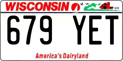 WI license plate 679YET
