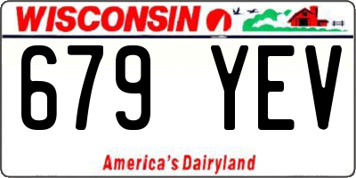 WI license plate 679YEV