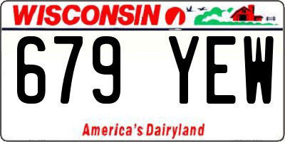 WI license plate 679YEW