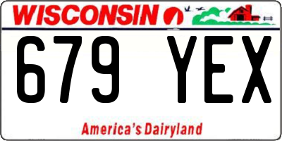 WI license plate 679YEX