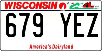 WI license plate 679YEZ