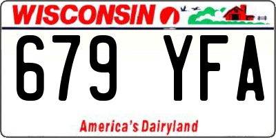 WI license plate 679YFA