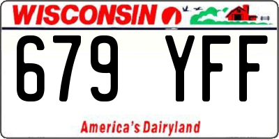 WI license plate 679YFF