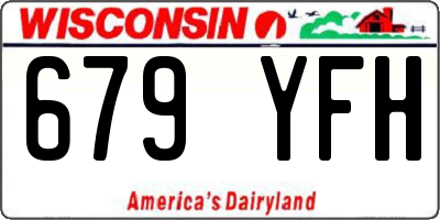 WI license plate 679YFH