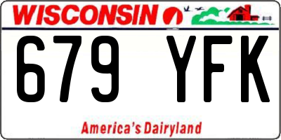 WI license plate 679YFK