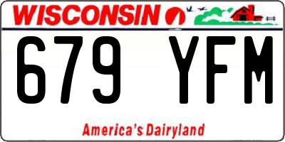 WI license plate 679YFM