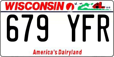 WI license plate 679YFR