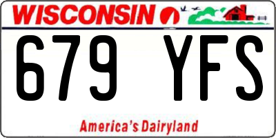 WI license plate 679YFS
