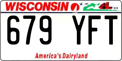 WI license plate 679YFT