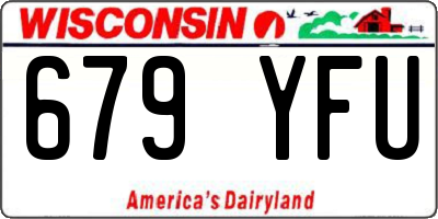 WI license plate 679YFU