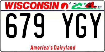WI license plate 679YGY