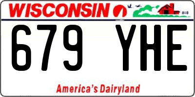 WI license plate 679YHE