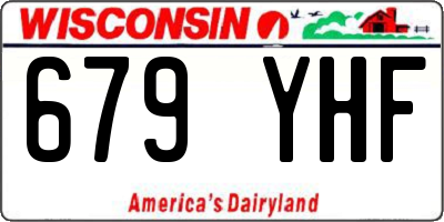 WI license plate 679YHF