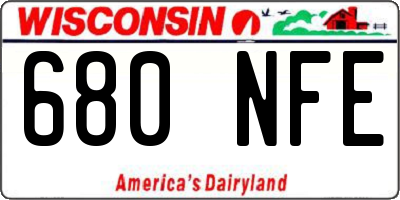 WI license plate 680NFE