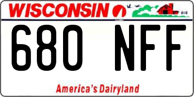 WI license plate 680NFF