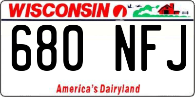 WI license plate 680NFJ