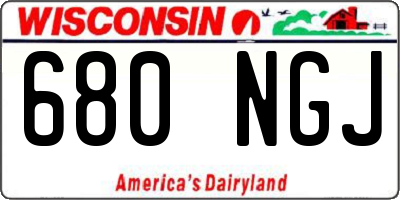WI license plate 680NGJ