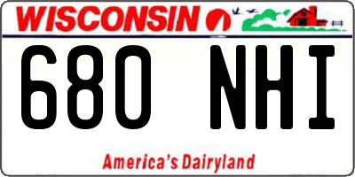 WI license plate 680NHI