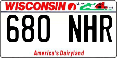 WI license plate 680NHR