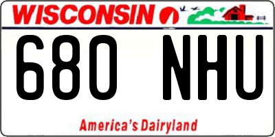 WI license plate 680NHU