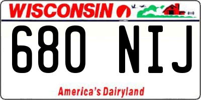 WI license plate 680NIJ
