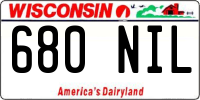 WI license plate 680NIL