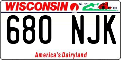 WI license plate 680NJK