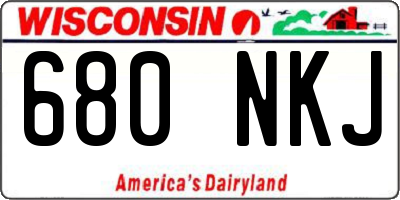 WI license plate 680NKJ