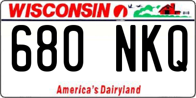 WI license plate 680NKQ