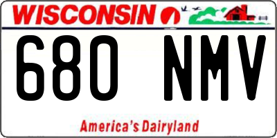 WI license plate 680NMV