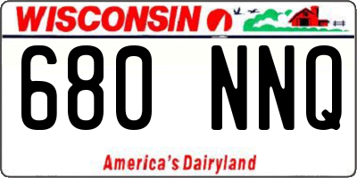 WI license plate 680NNQ