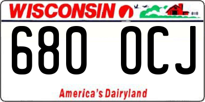 WI license plate 680OCJ