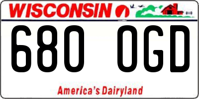 WI license plate 680OGD