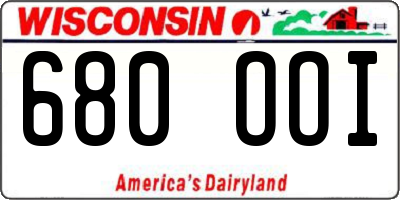 WI license plate 680OOI